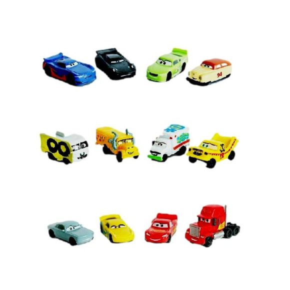 Cars Lightning McQueen 12 New  Birthday Cake Toppers Toy Figures Party Favors - Picture 1 of 4
